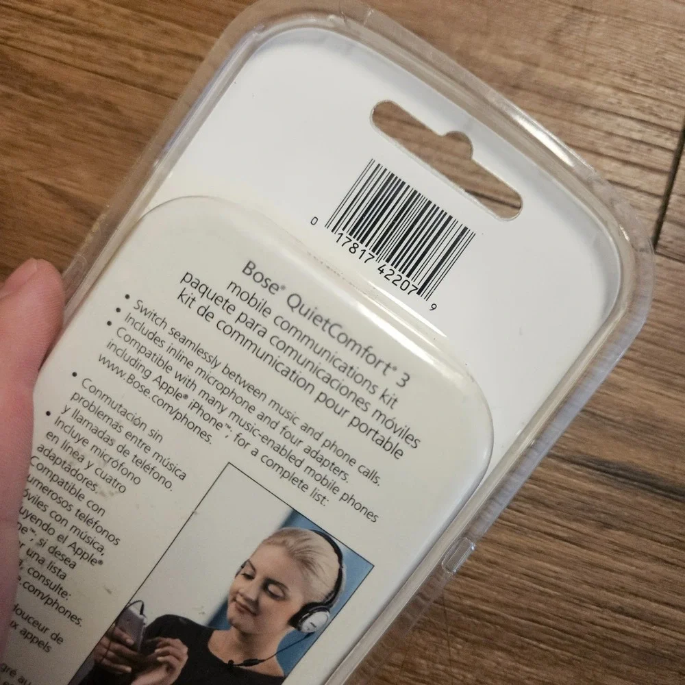 BOSE Quiet Comfort 3 Mobile‎ Communications Kit For QC3 to iPhone Black Sealed